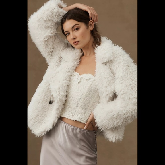Anthropologie Jackets & Blazers - Anthropologie Faux Fur Jacket Coat